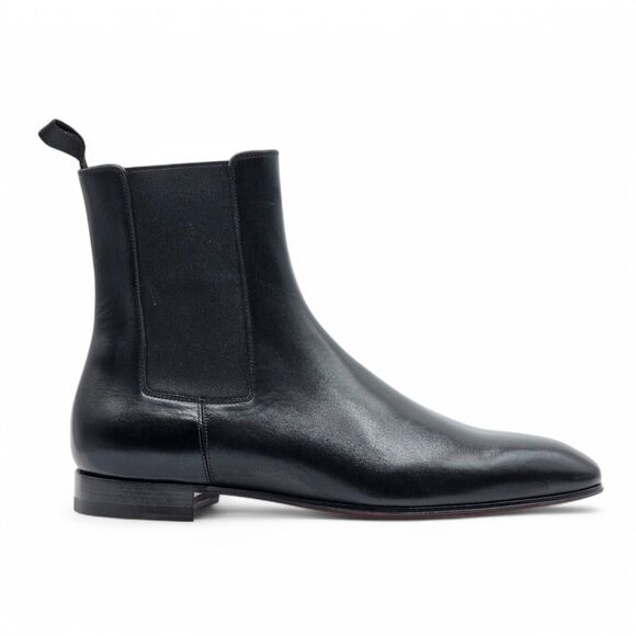 Christian Louboutin Roadie Leather Flat Boots - Black - EU 40 / US 7 $1295 main image 5